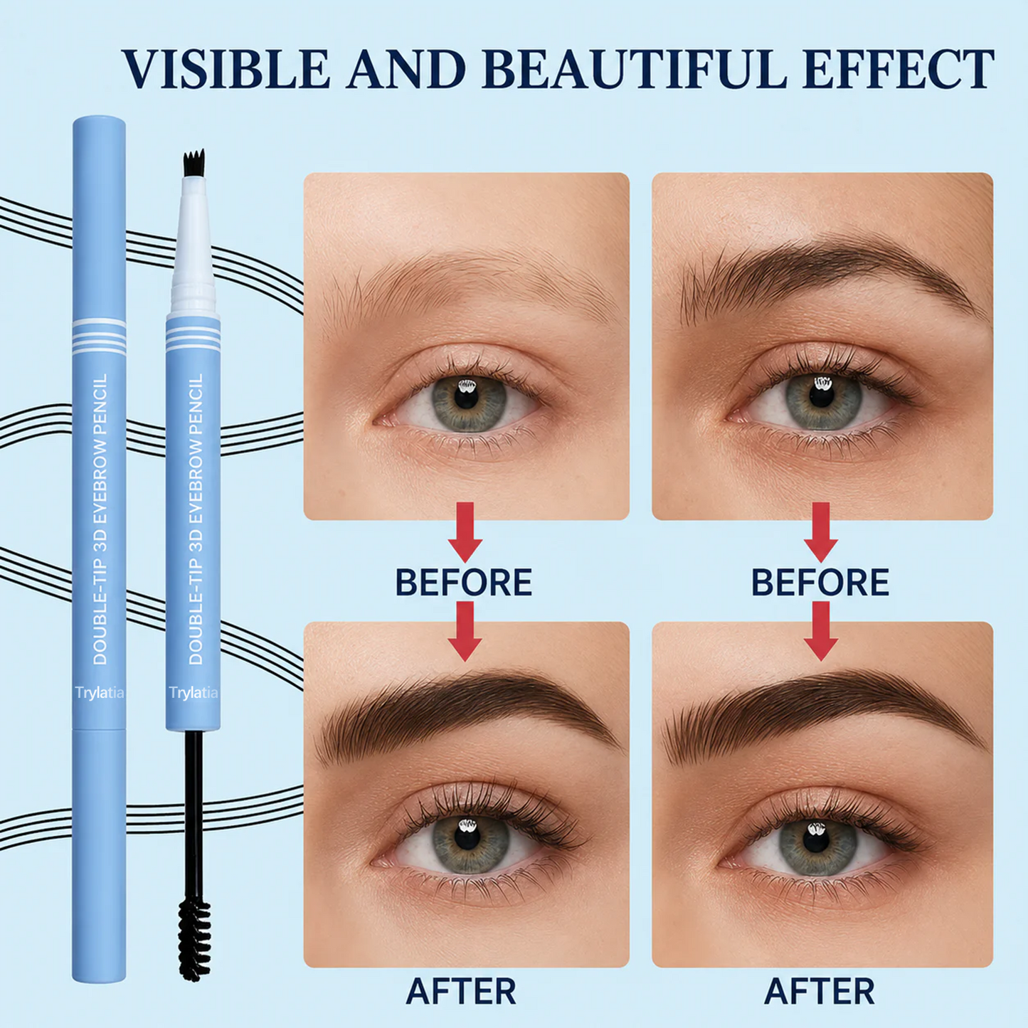 Trylatia™2-in-1 Micro-Fork Eyebrow Pen