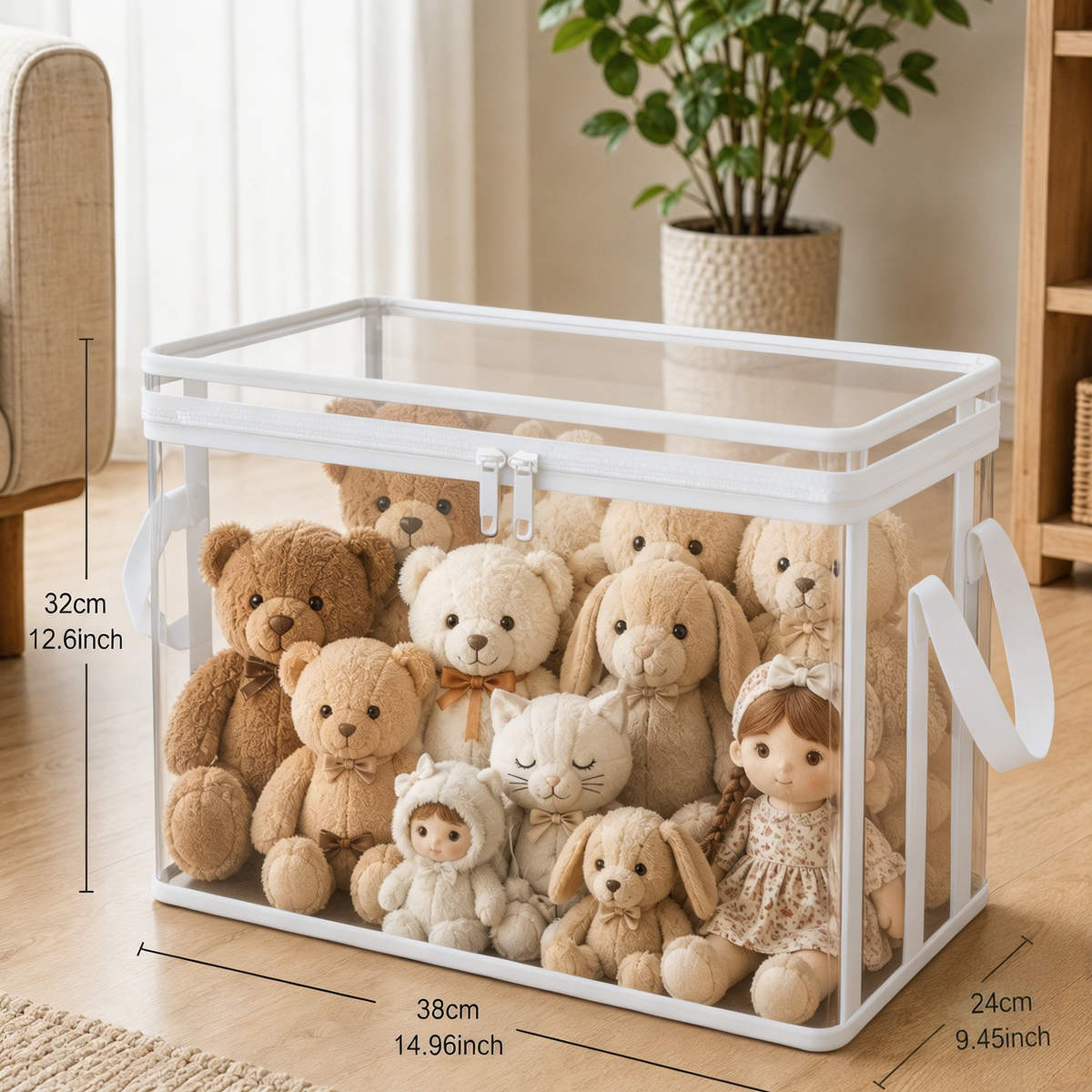 🔥 Extra-Large Clear Storage Bags – Store More, See Everything, Stay Organized!