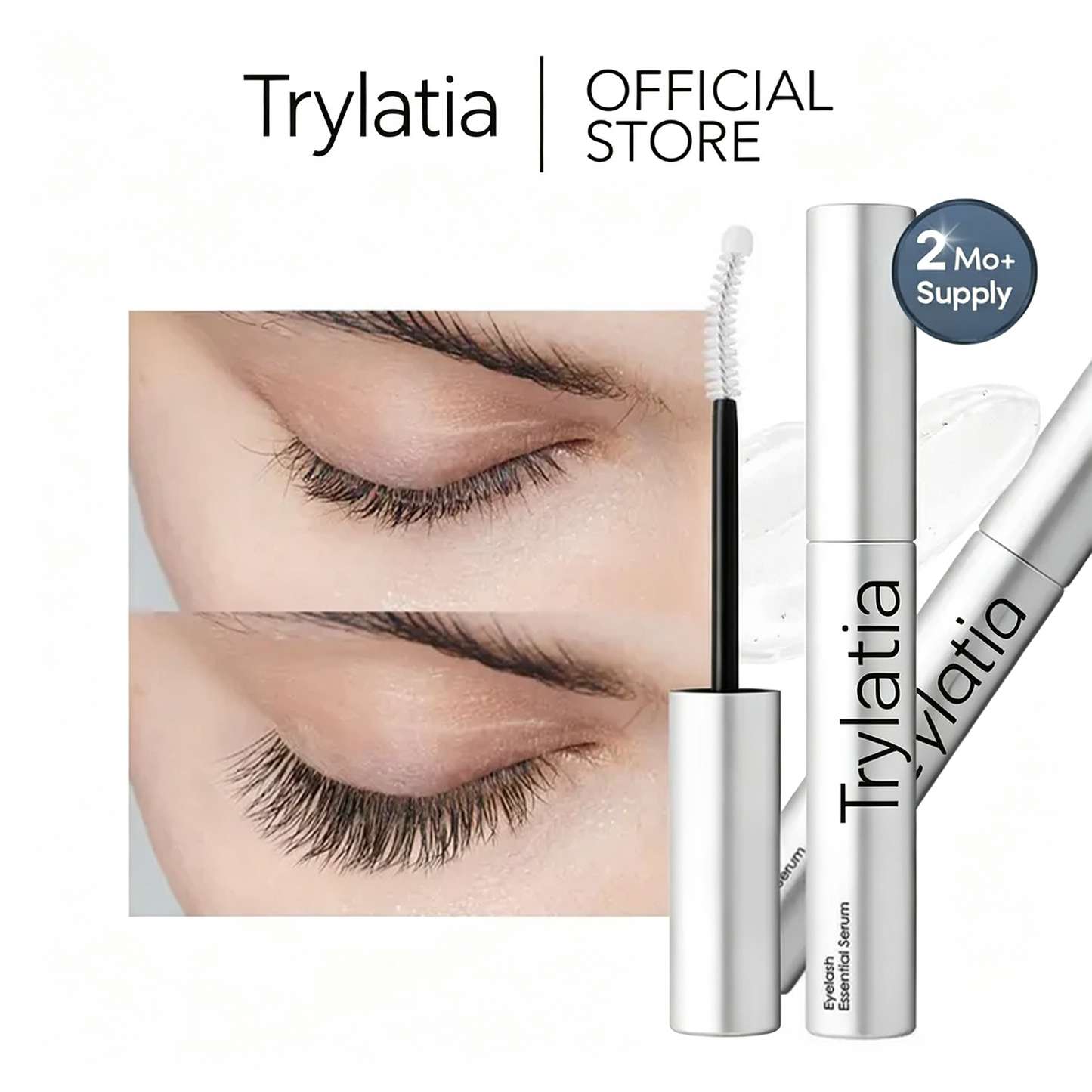 Eyelash Growth Serum- Safe & Gentle Lashes Care, Fuller, Thicker in 2 Weeks, Non-Prostaglandin