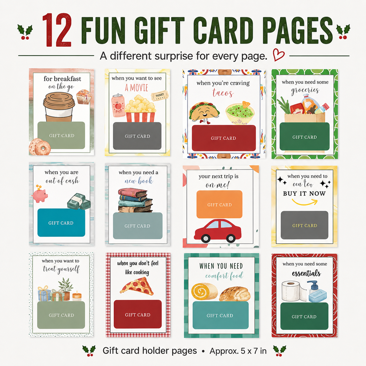 🎄 Christmas Gift Card Book — The Little Gift That Makes Christmas Extra Special 🎁